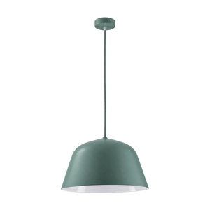 Cupcake Teal Pendant Light - Retro-Industrial Design on a transparent background