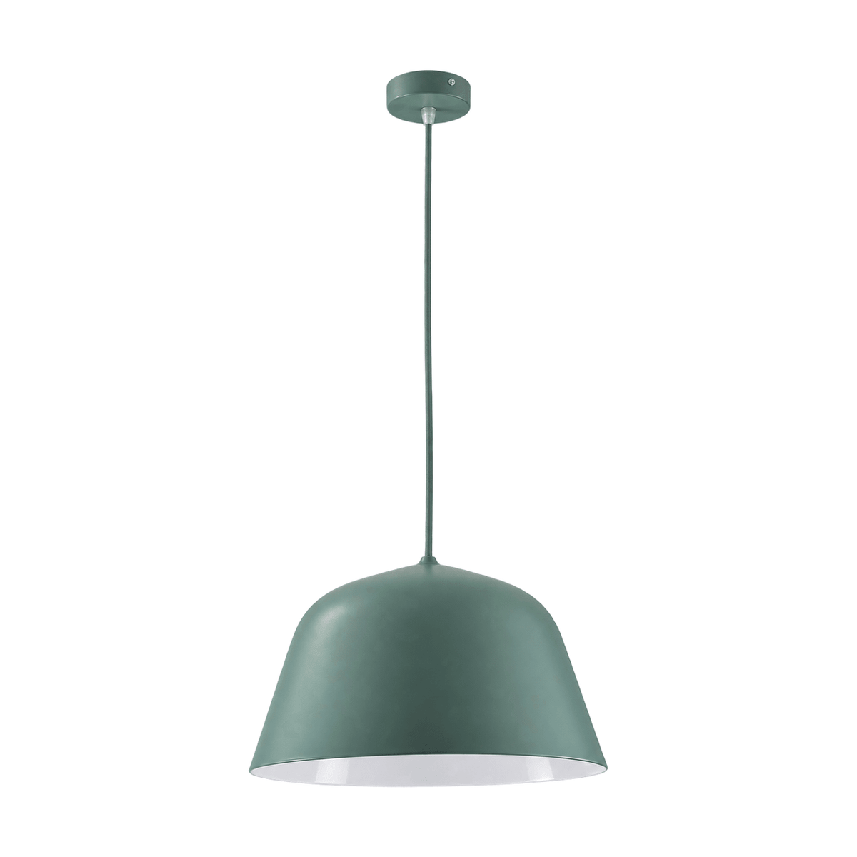 Cupcake Teal Pendant Light - Retro-Industrial Design on a white background