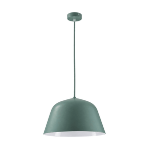 Cupcake Teal Pendant Light - Retro-Industrial Design on a white background