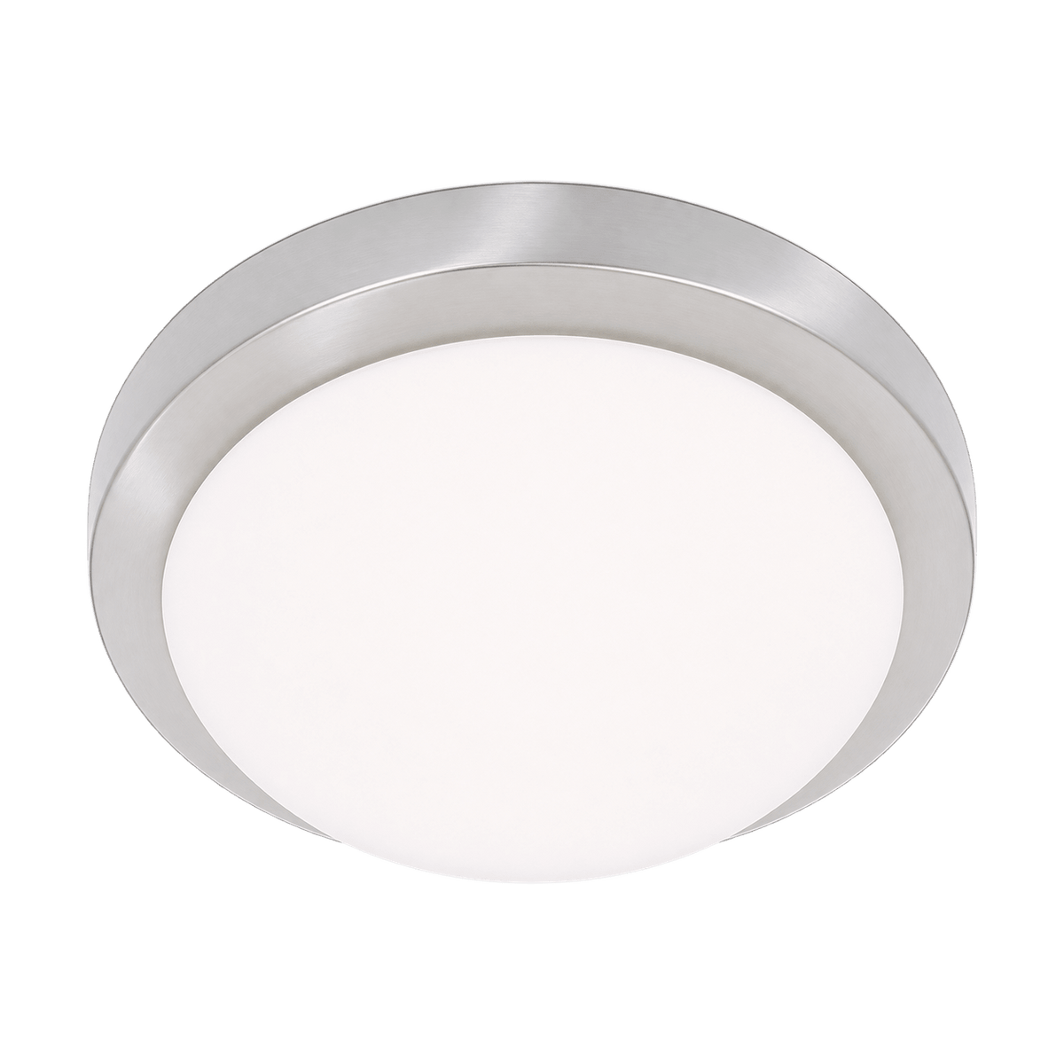 Large Satin Chrome Ceiling Light on a transparent background