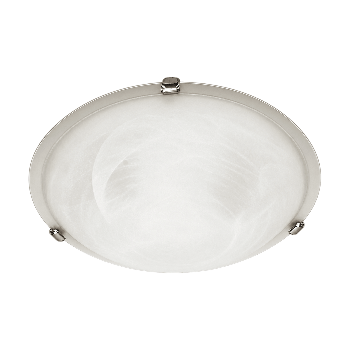 Silver Ceiling Light Alabaster Glass on a transparent background