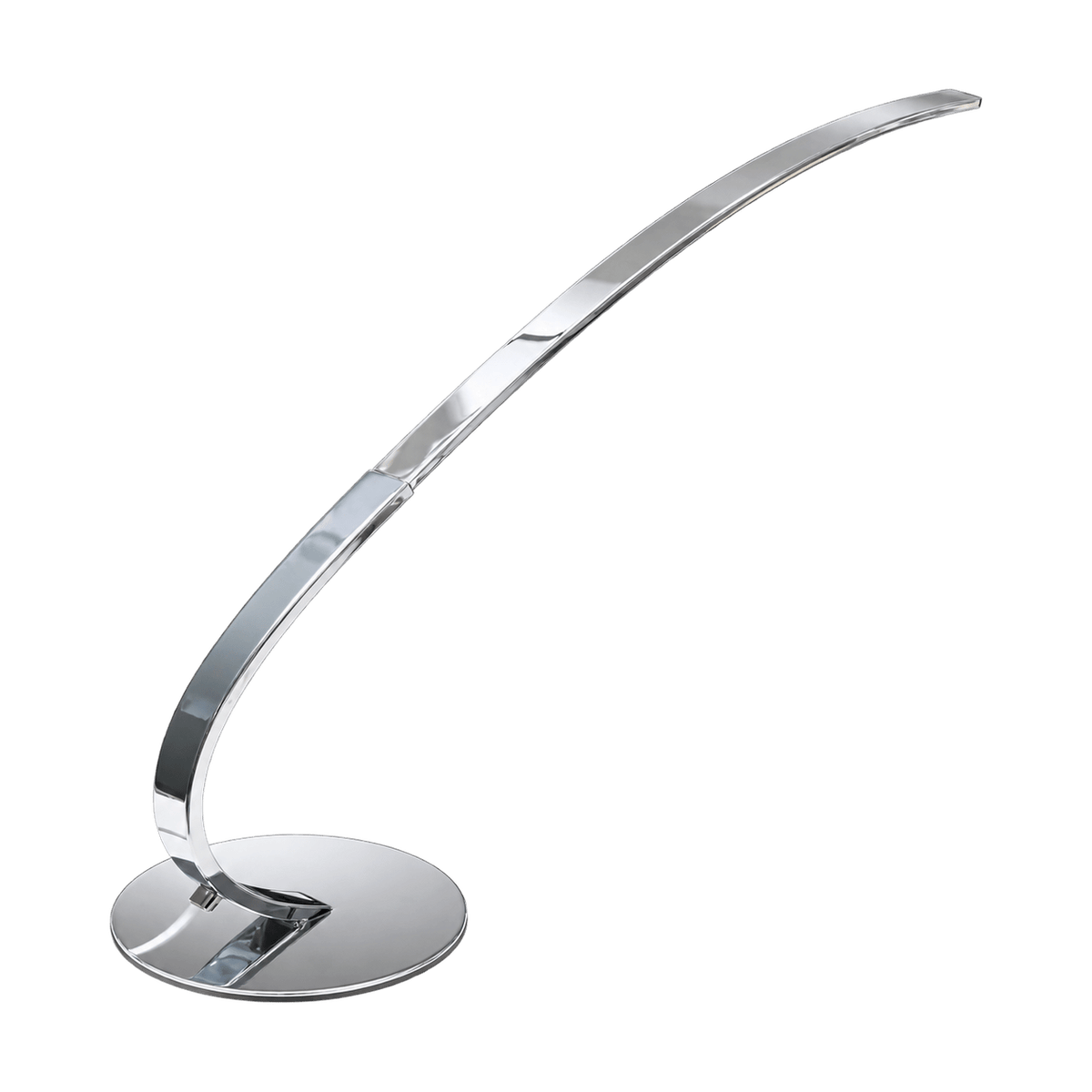 230v Chrome Table Lamp Dimmable LED Warm White on a transparent background