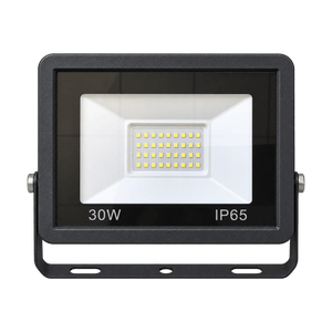 30W Black LED Floodlight Outdoor IP65 6000K on a transparent background