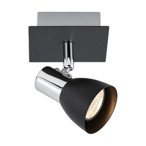 Black GU!) Spotlight with Polished Chrome on a transparent background