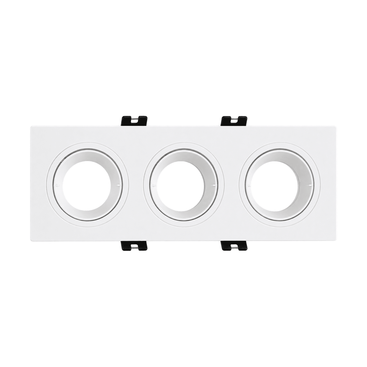 White Polycarbonate LED Downlight Holder on a white background