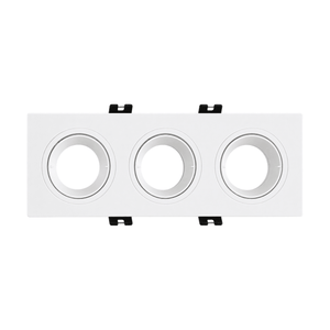 White Polycarbonate LED Downlight Holder on a white background