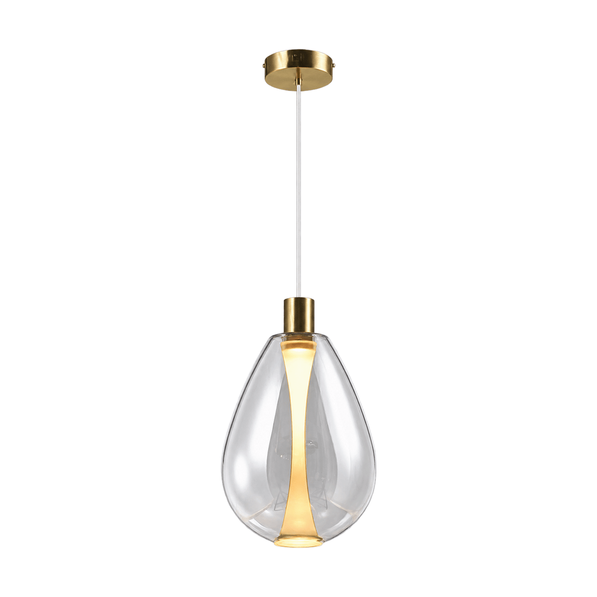 Glass LED Pendant Light on a white background