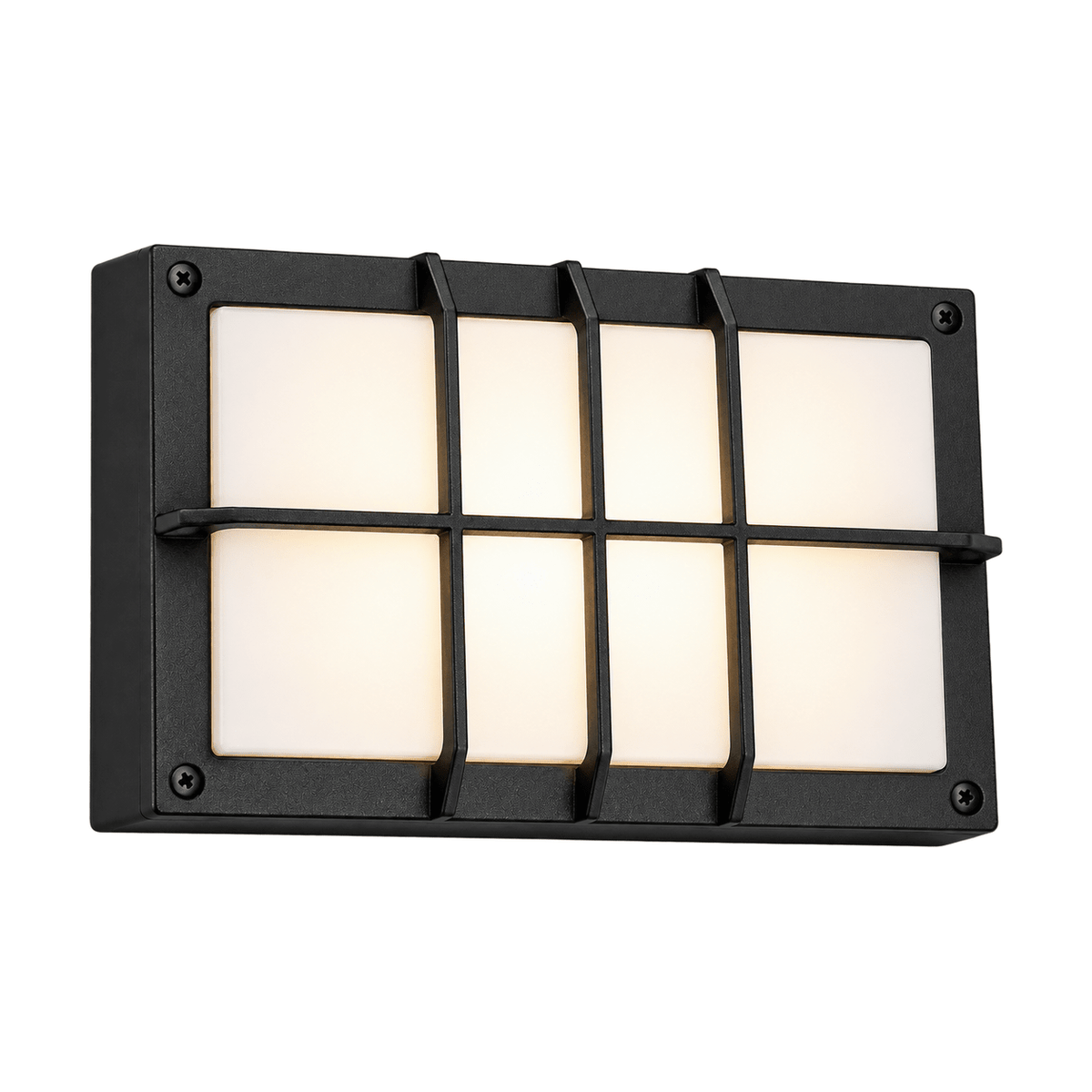 Black Outdoor Wall Light Die-Cast Aluminium IP44 on a white background