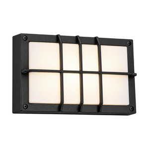Black Outdoor Wall Light Die-Cast Aluminium IP44 on a white background