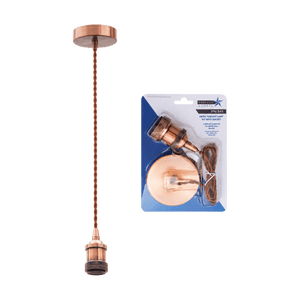 Red & Bronze Pendant Light on a transparent background