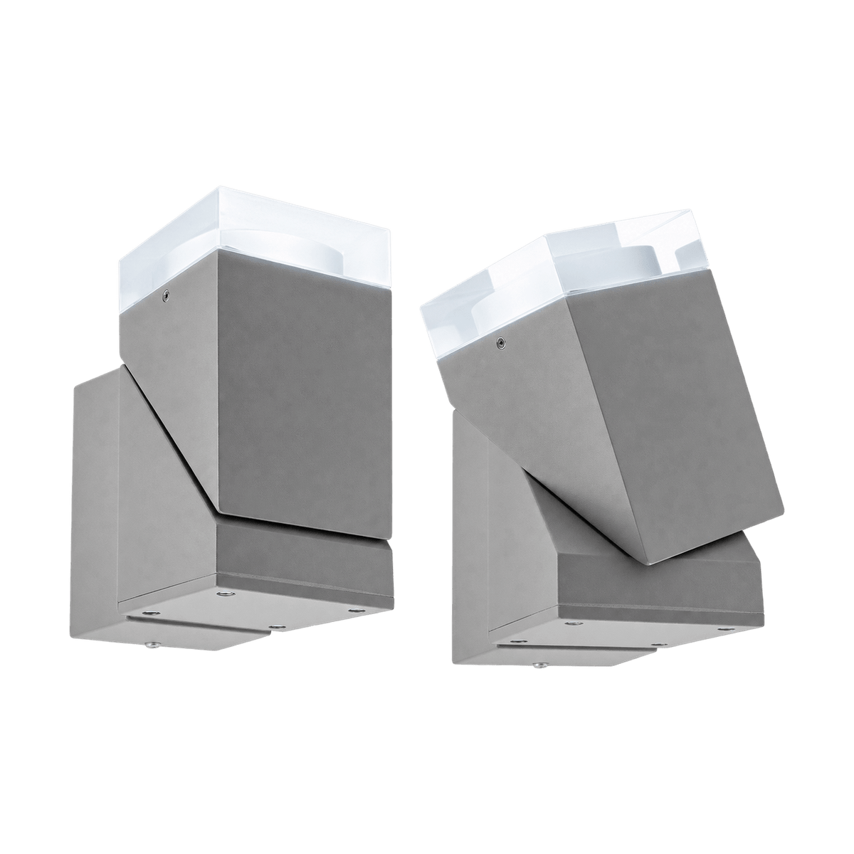 LED Wall Light Matt Grey 360 Degrees Tilt Die Cast Aluminium on a transparent background