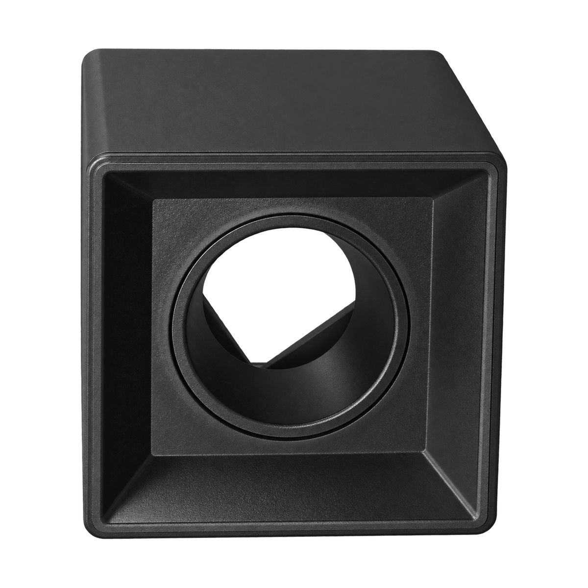 Black Surface Mount LED Downlighter Antiglare Adjustable on a transparent background