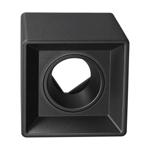 Black Surface Mount LED Downlighter Antiglare Adjustable on a white background