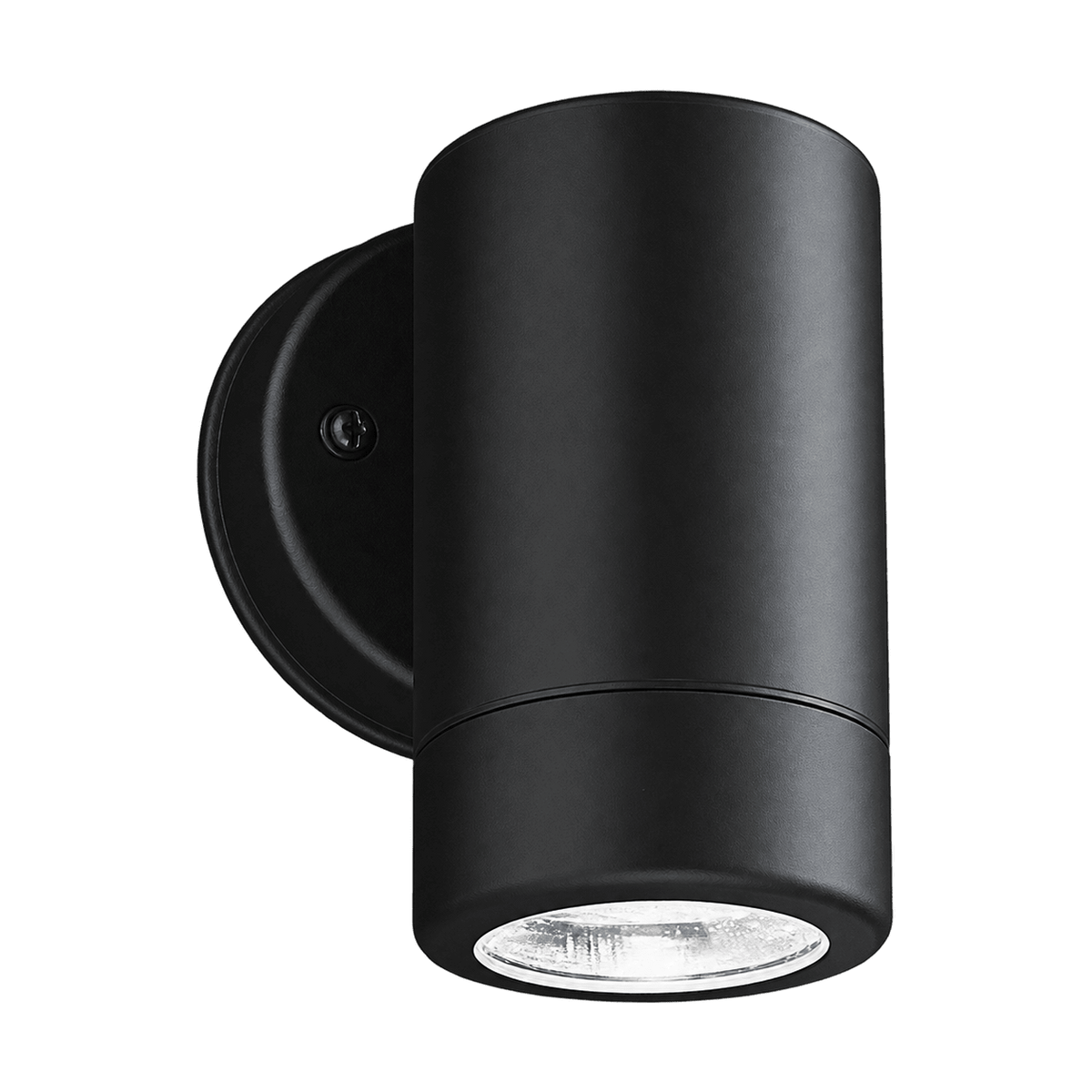 Black Outdoor Wall Light IP44 on a transparent background
