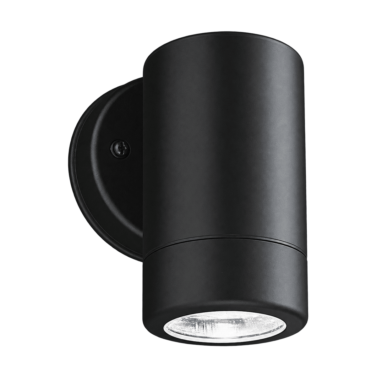 Black Outdoor Wall Light IP44 on a white background
