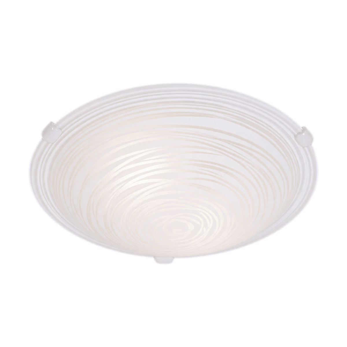 Patterned White Glass Ceiling Fitting Large on a transparent background