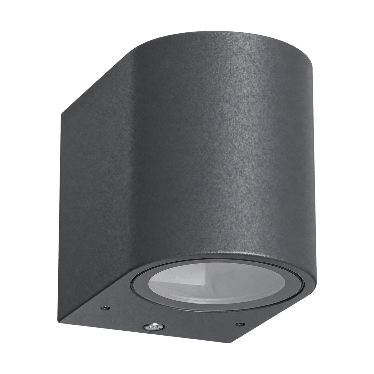 Round Dark Grey Outdoor Wall Light IP54 LED Compatible