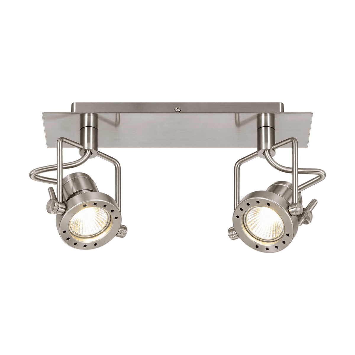 Swivel & Tilt Satin Spotlight Adjustable Dual Head