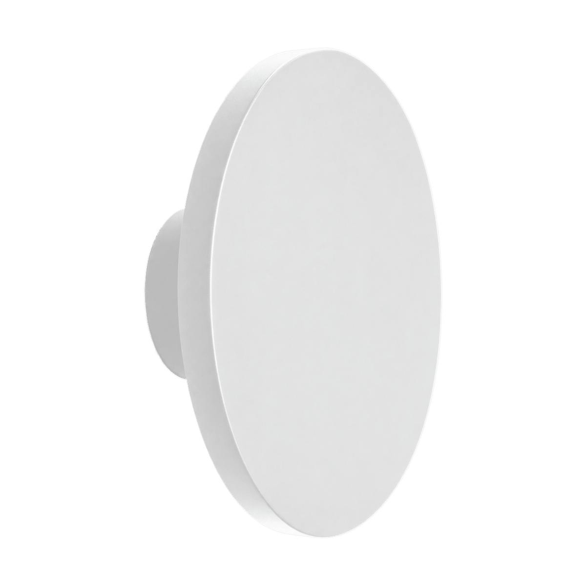 Spazio Focal Round Matt White LED Outdoor Wall Light