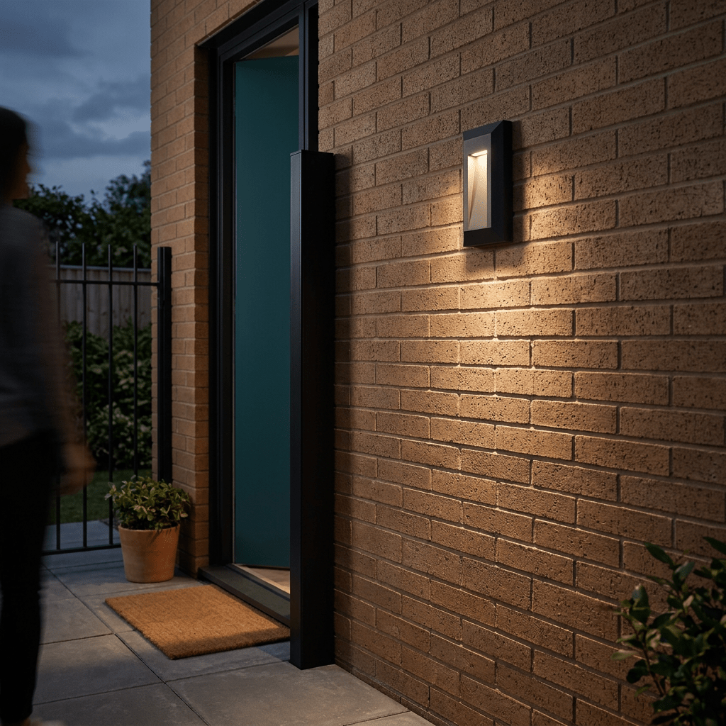 Spazio Black LED Outdoor Wall Light CTC IP65