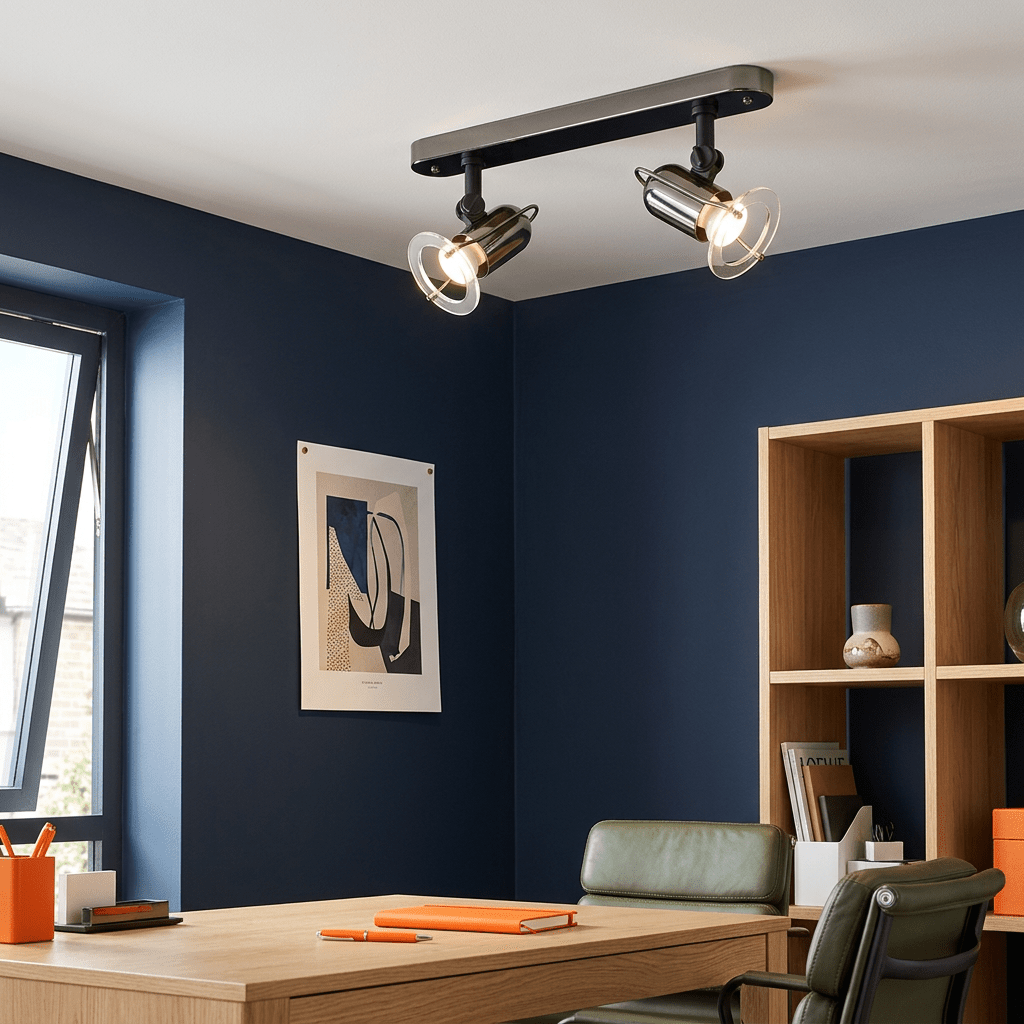 Gun Metal Spotlight Dual-Light Bar Accent Lighting