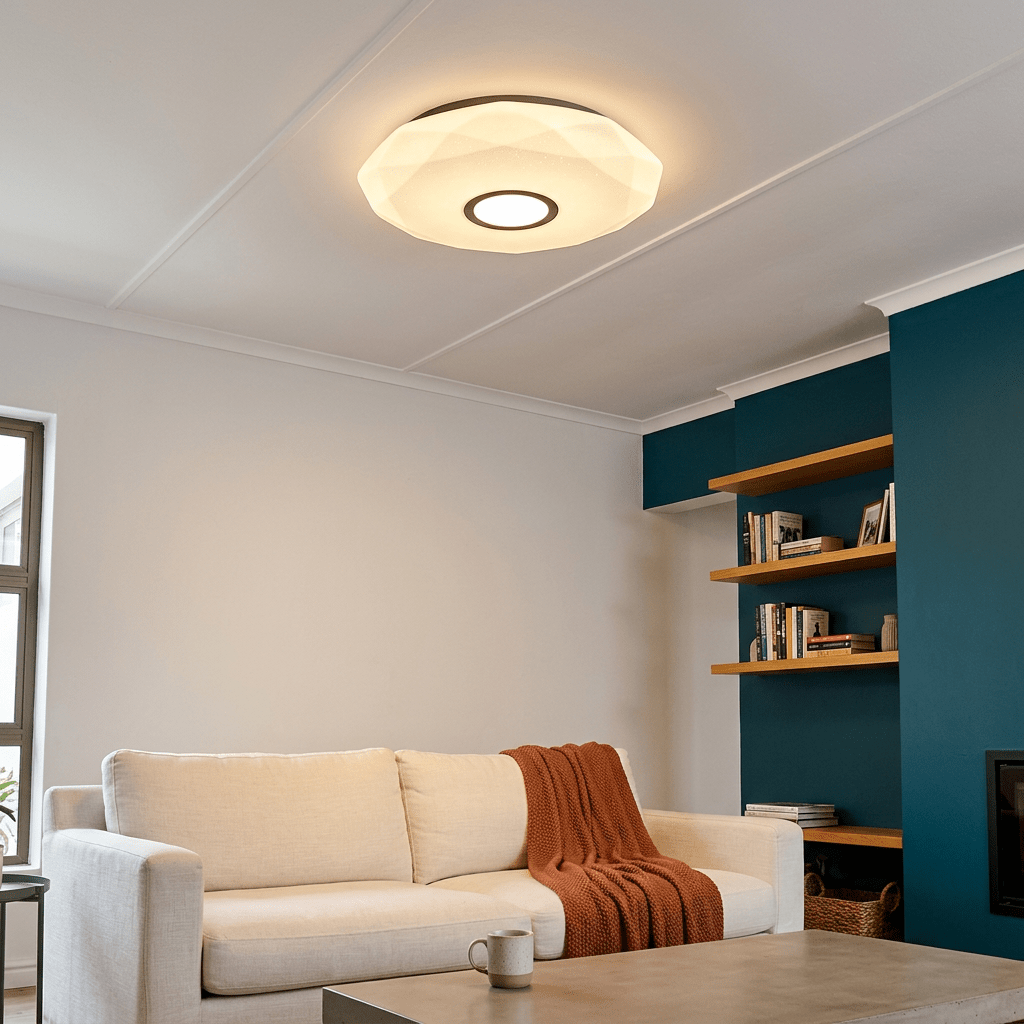 Acrylic Coral Opal White Ceiling Fitting LED Warm White Indoor Light