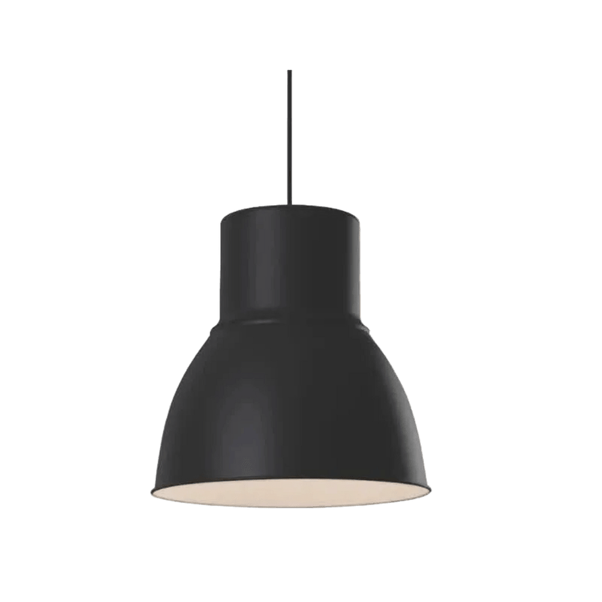 Hugo Pendant Light - Matt Black Aluminium — transparent background
