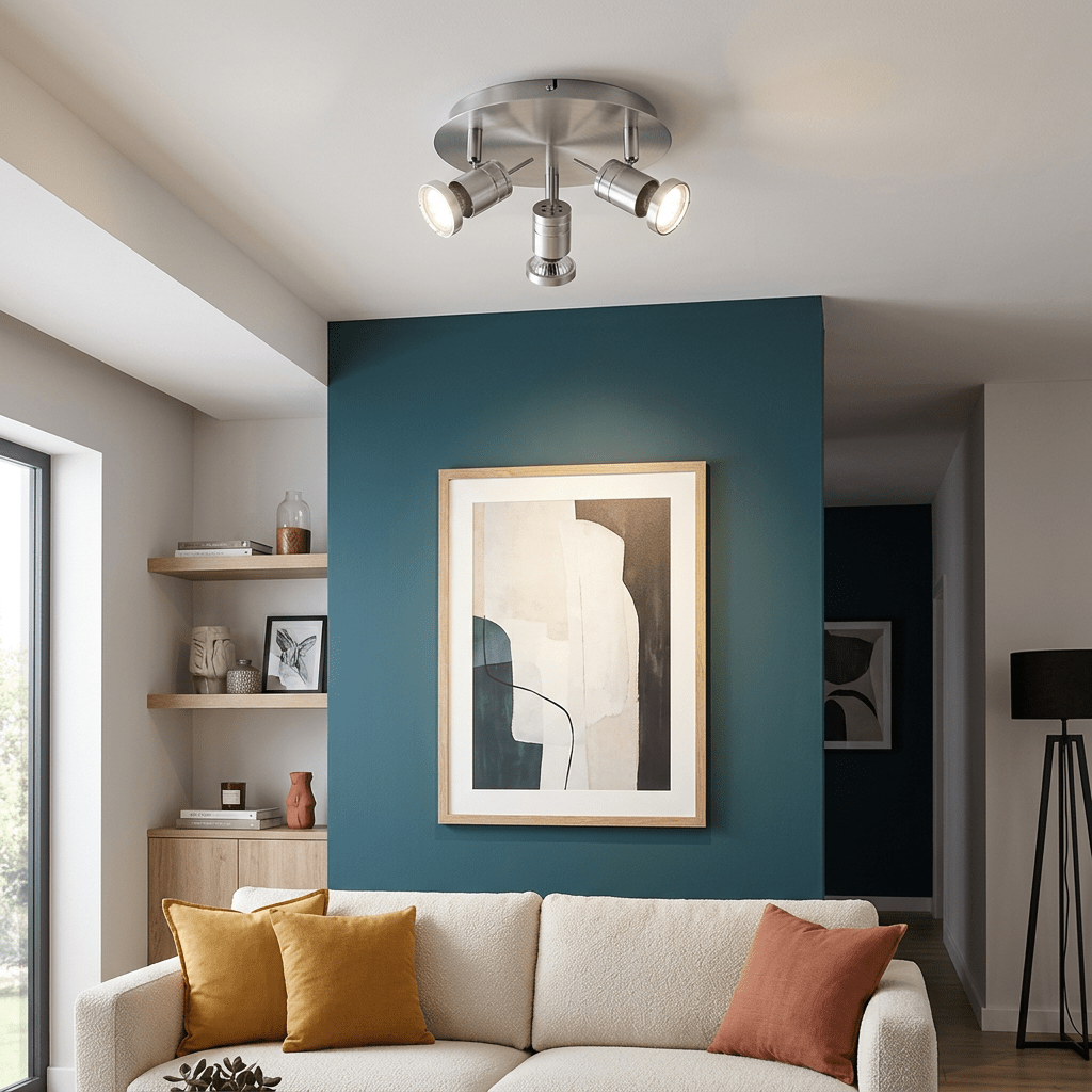 Brushed Aluminum Indoor Adjustable Spot Lights