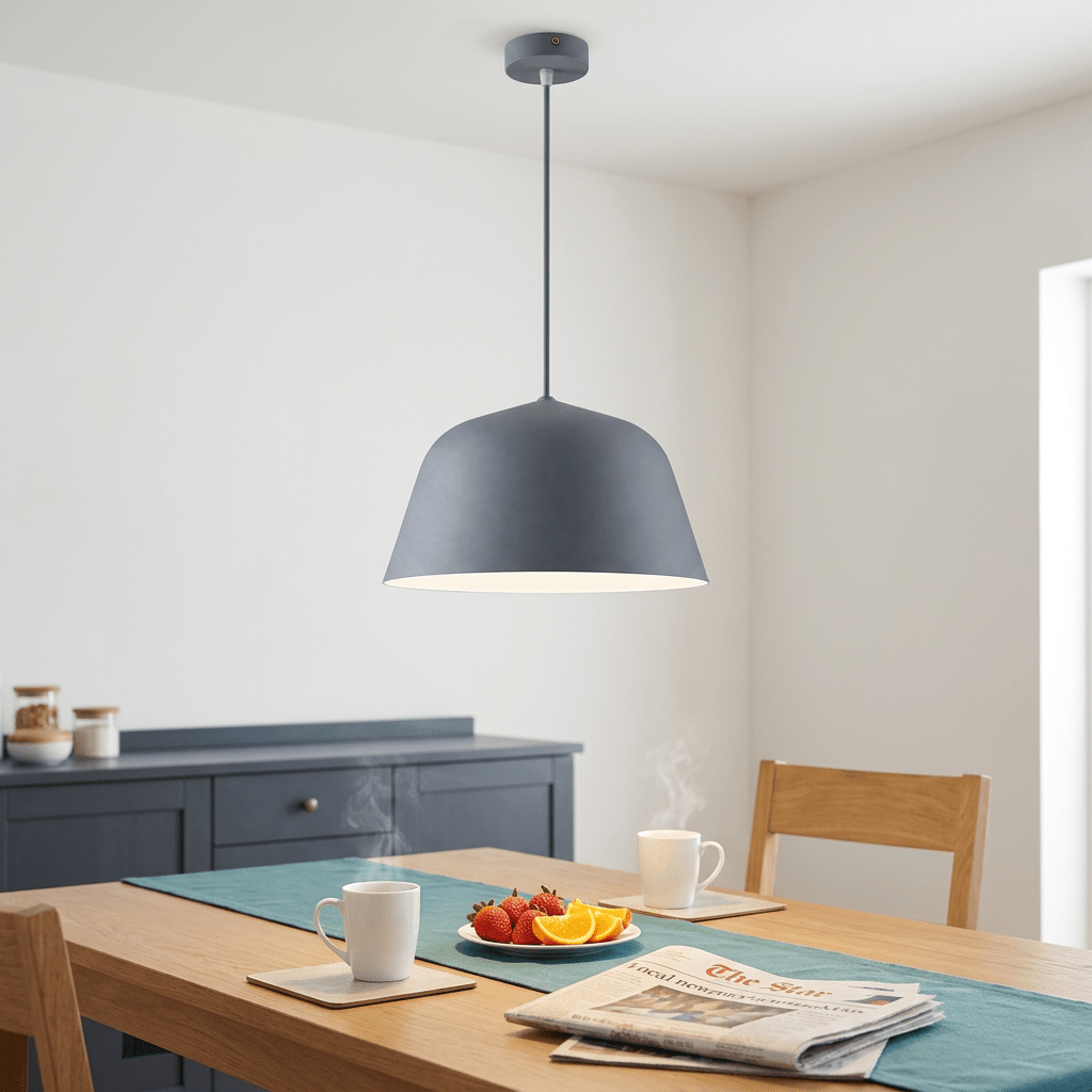 Cupcake Grey Metal Pendant Light Indoor Use IP20