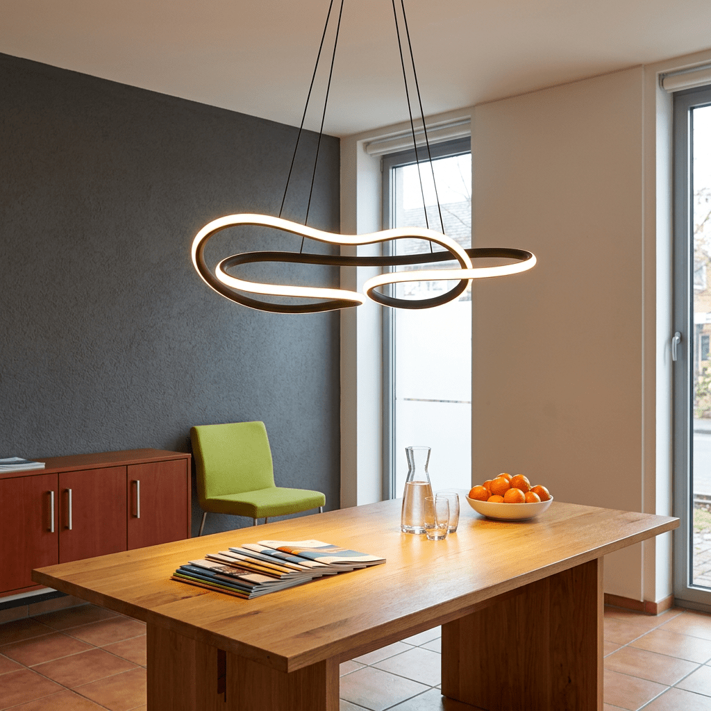 Vortex Black LED Pendant Light