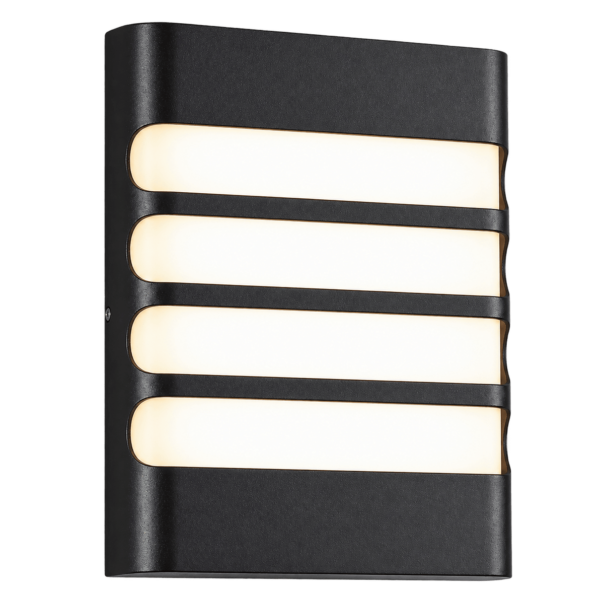 Coastal Black LED Bulkhead Light - IP54 Warm White on a transparent background