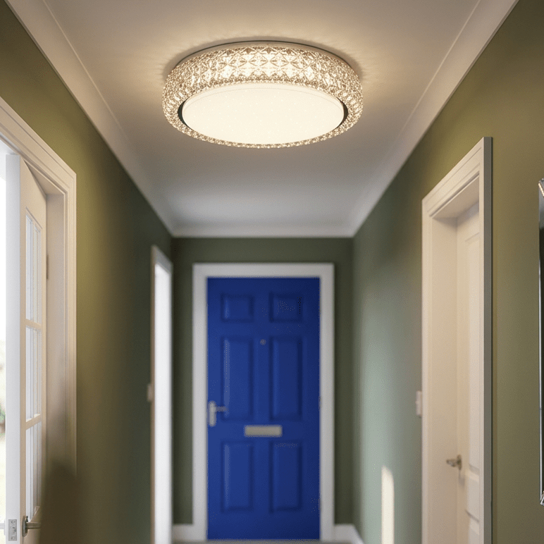 Metal & Acrylic LED Ceiling Light - Warm White