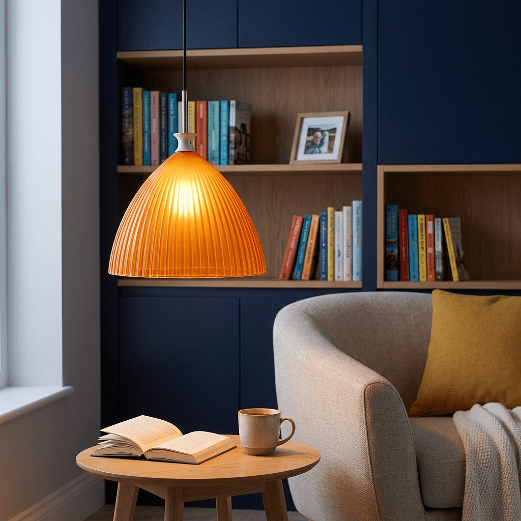 Orange Glass Pendant Light