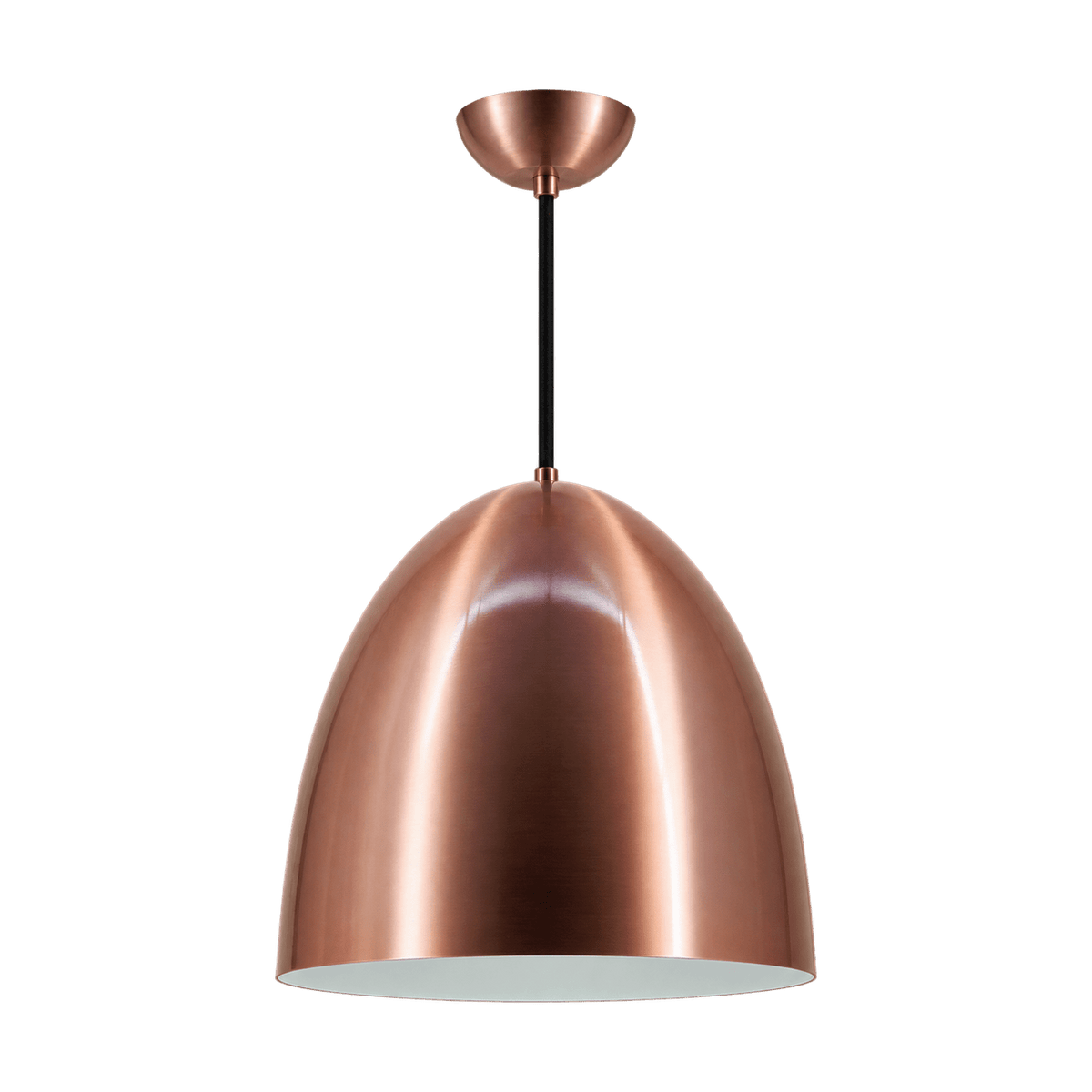 Hype Brushed Copper Pendant Light - Adjustable Height