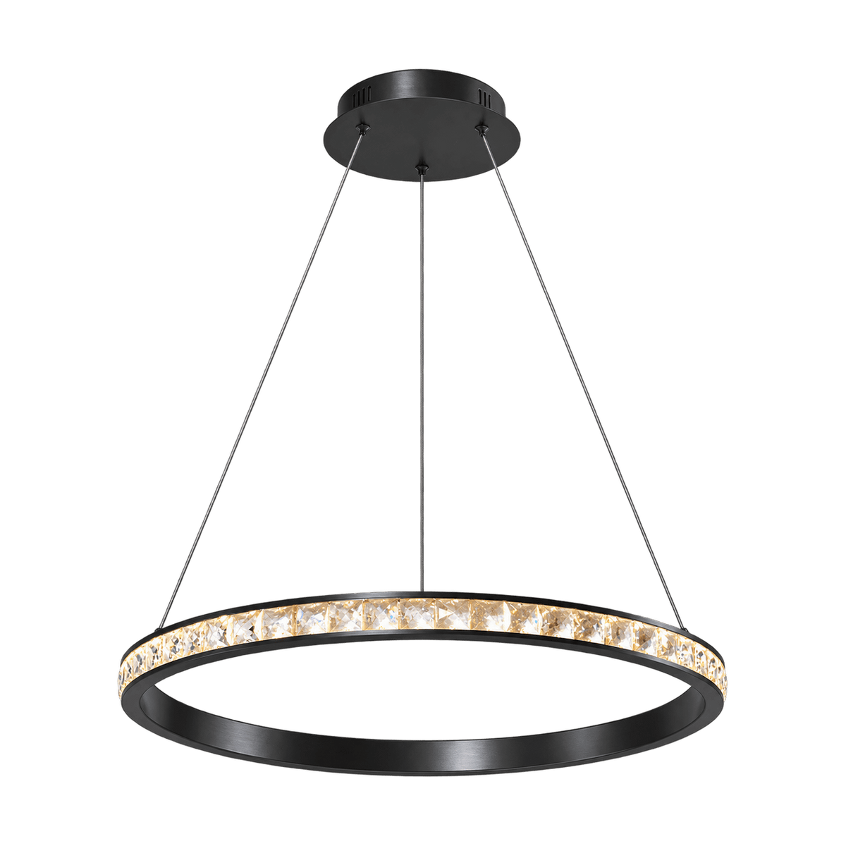 LED Crystal Ring Pendant Light