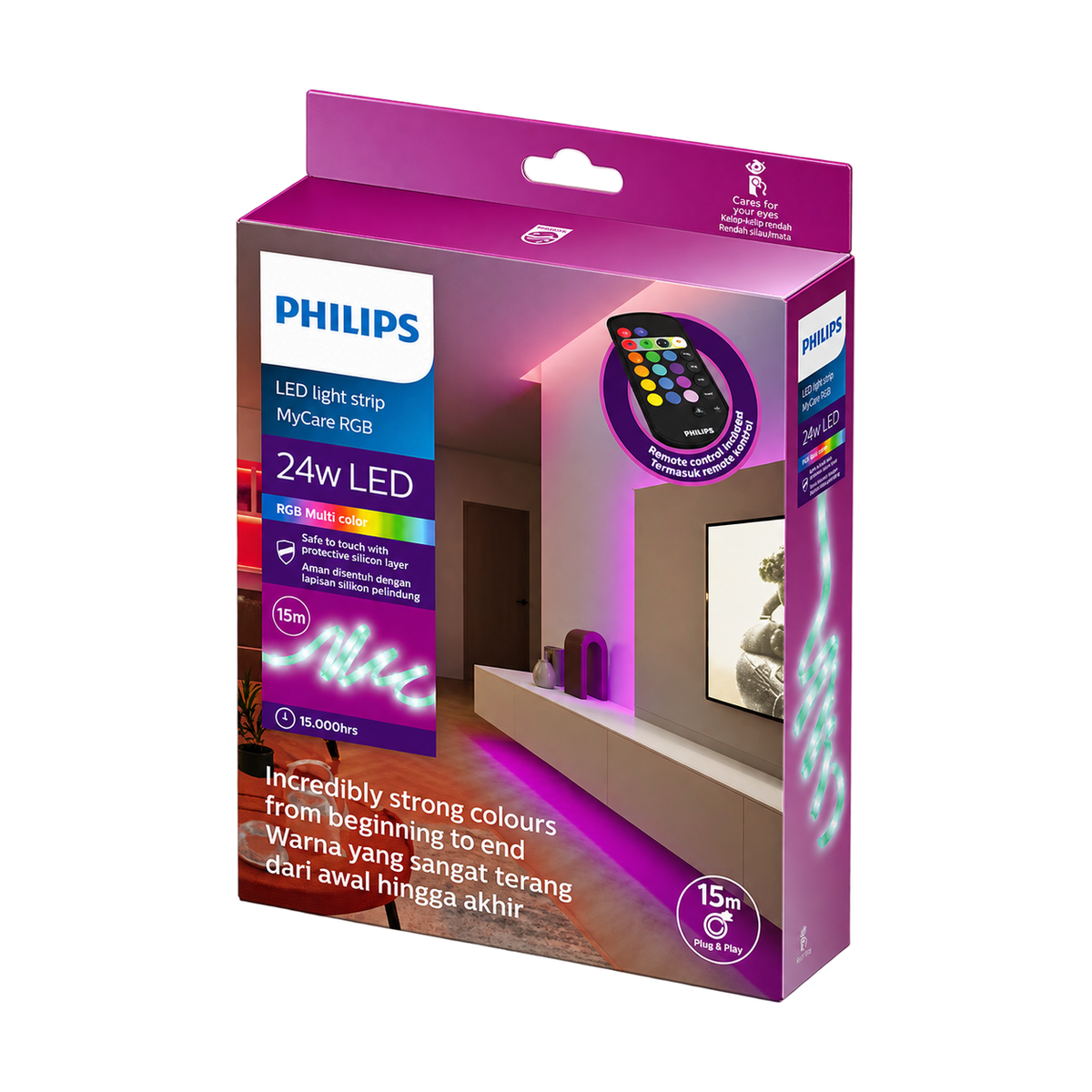 Philips MyCare Plug & Play RGB LED Striplight - 5 Meter on a transparent background