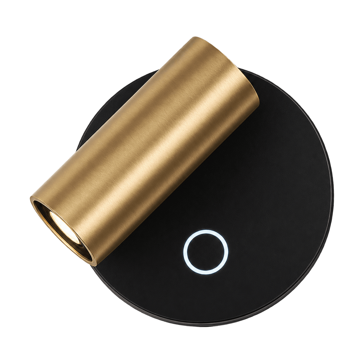 Prince Black & Gold LED Wall Light Dimmable on a transparent background