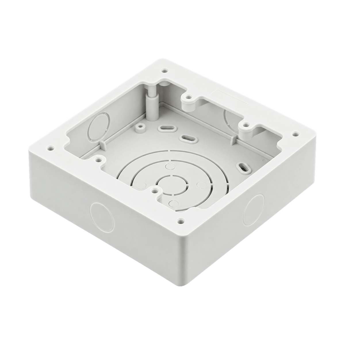 White Surface Mount Box 4x4 on a transparent background