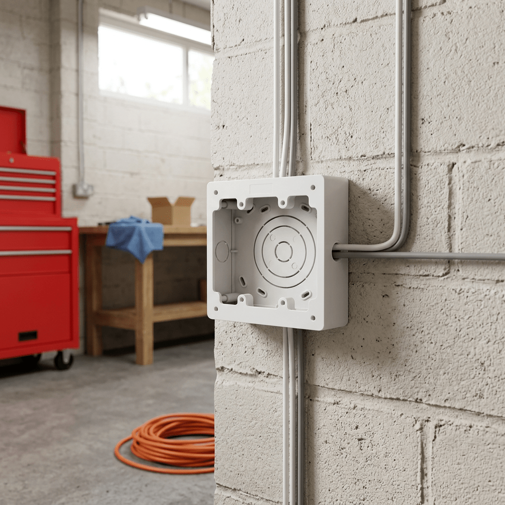White Surface Mount Box 4x4