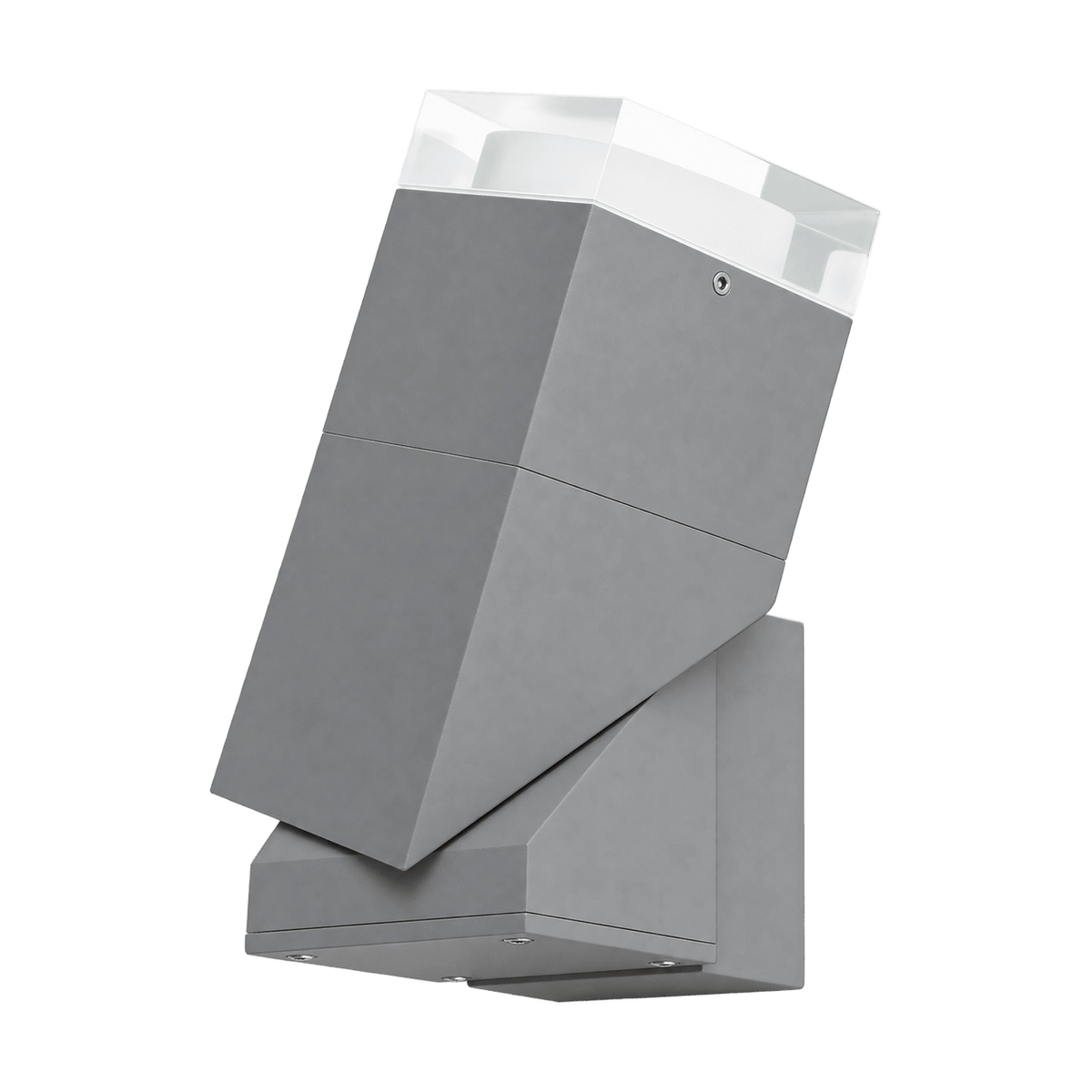 Matt Grey LED Outdoor Wall Light - 360 Tilt IP54 on a transparent background