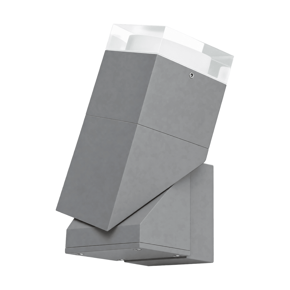 Matt Grey LED Outdoor Wall Light - 360 Tilt IP54 on a white background