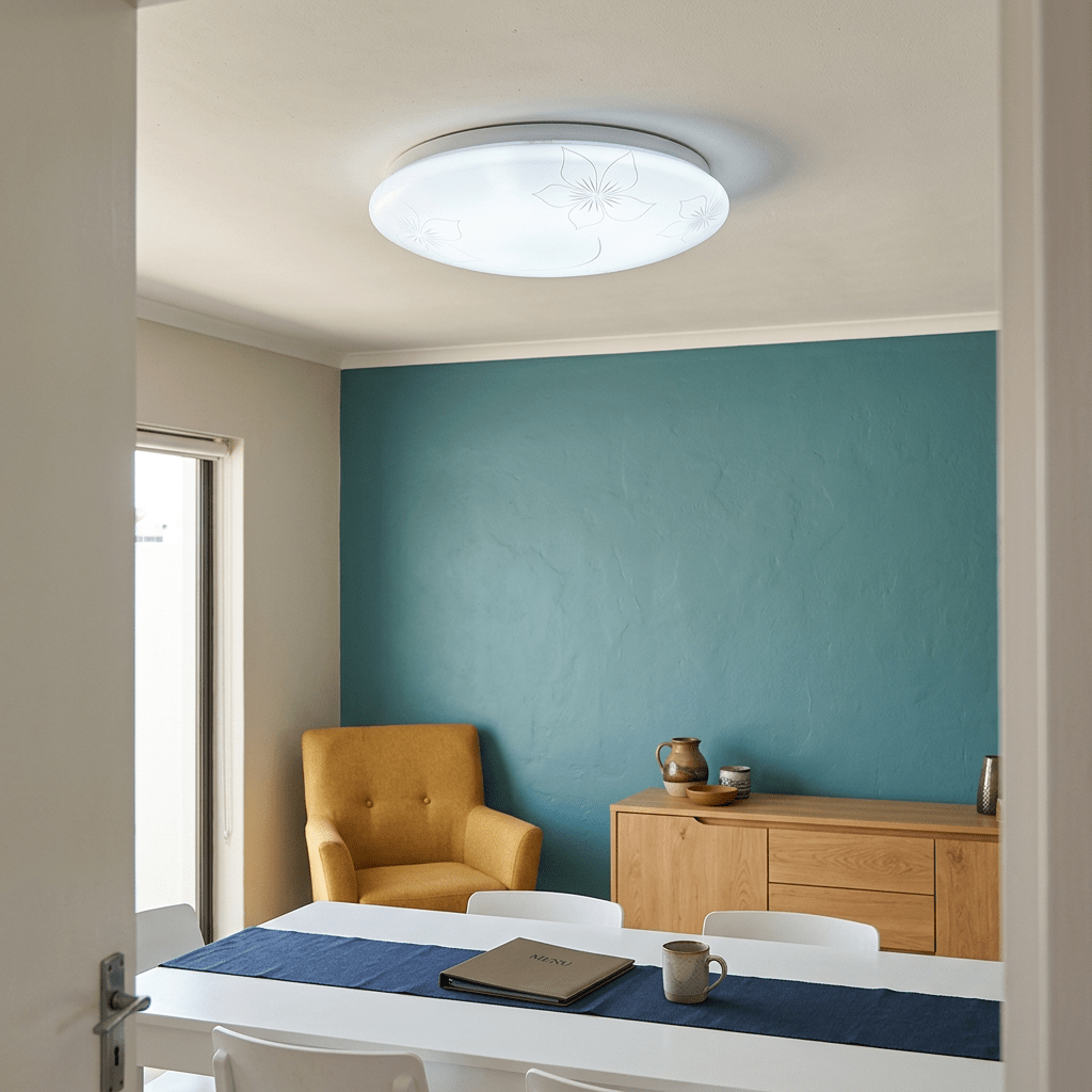 White LED Ceiling Light - Flowers