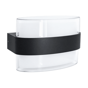 Black Aluminium LED Wall Light - Outdoor IP54 on a transparent background