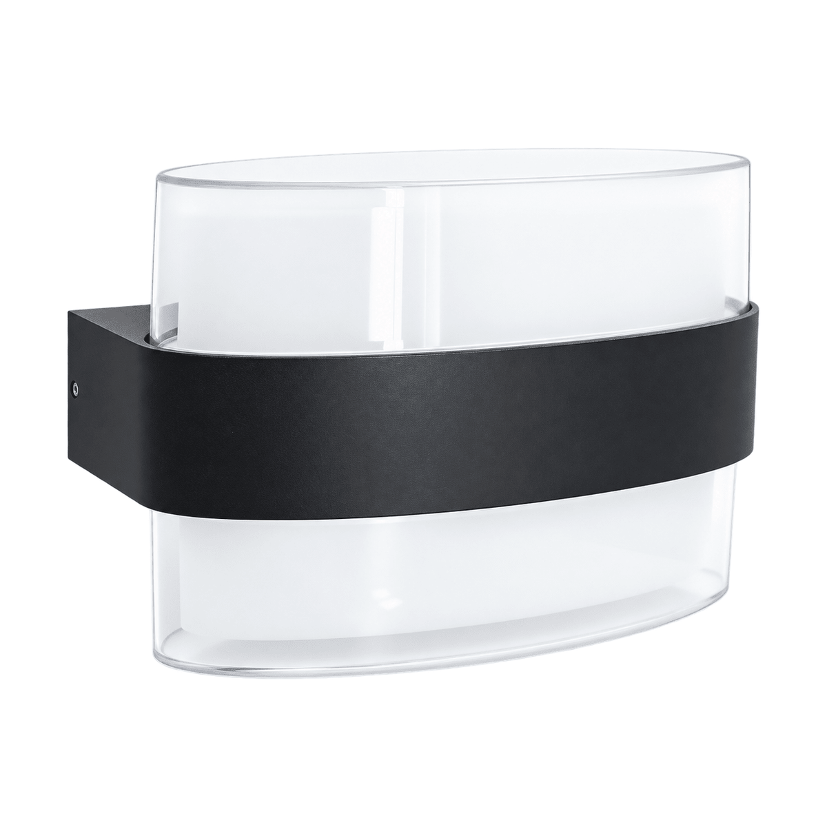 Black Aluminium LED Wall Light - Outdoor IP54 on a white background