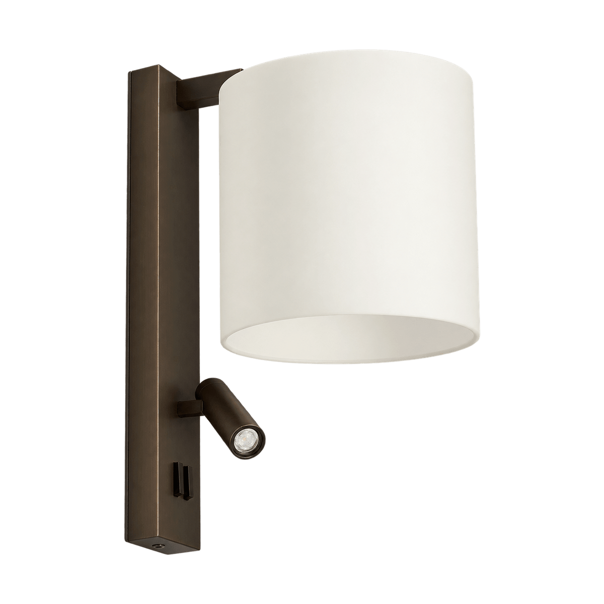Saxon Bronze LED Wall Light on a transparent background