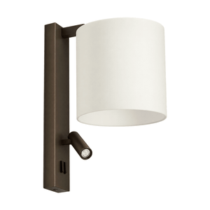 Saxon Bronze LED Wall Light on a white background
