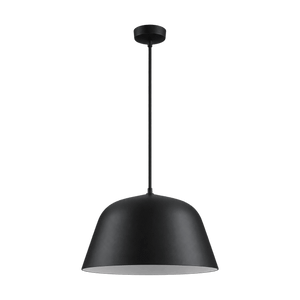 Cupcake Matt Black Pendant Light on a transparent background