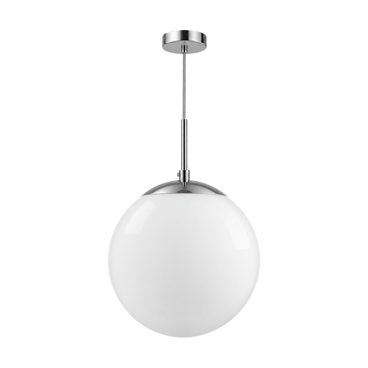 Opal Chrome Pendant Light - 400mm on a transparent background