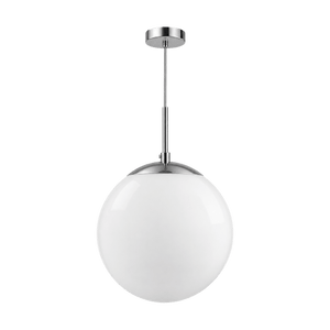 Opal Chrome Pendant Light - 400mm on a transparent background