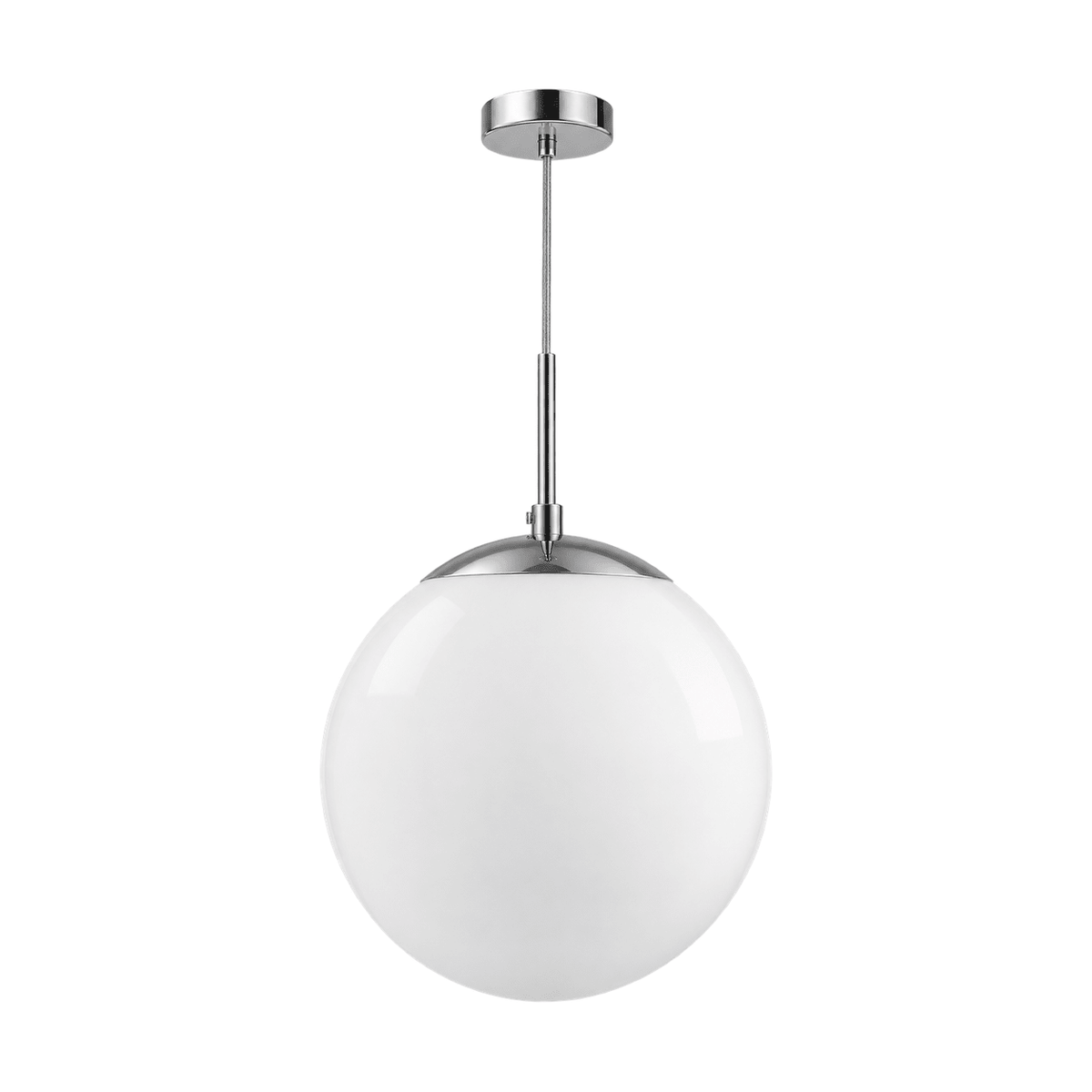 Opal Chrome Pendant Light - 400mm on a white background